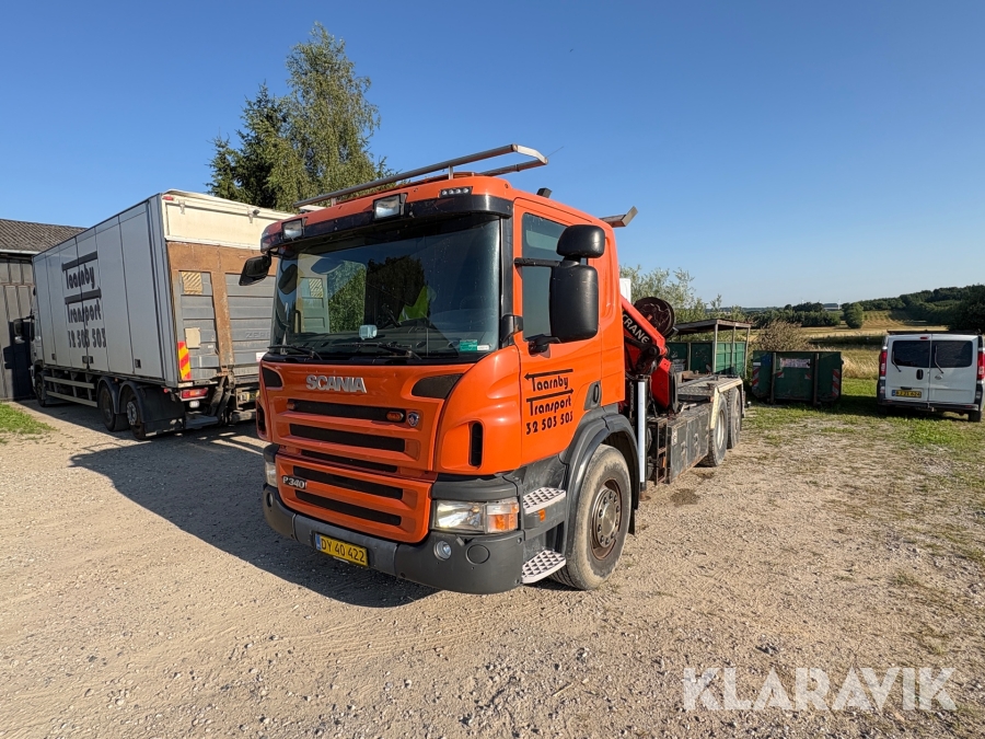 Lastbil Scania P340 Palfinger PK16502 kran