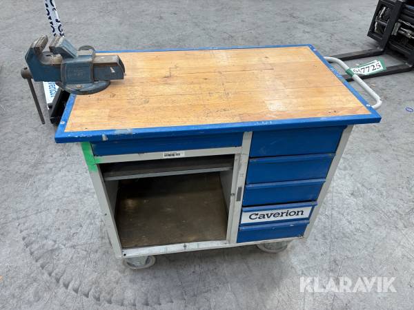 Værkstedsvogn/arbejdsbord på hjul.