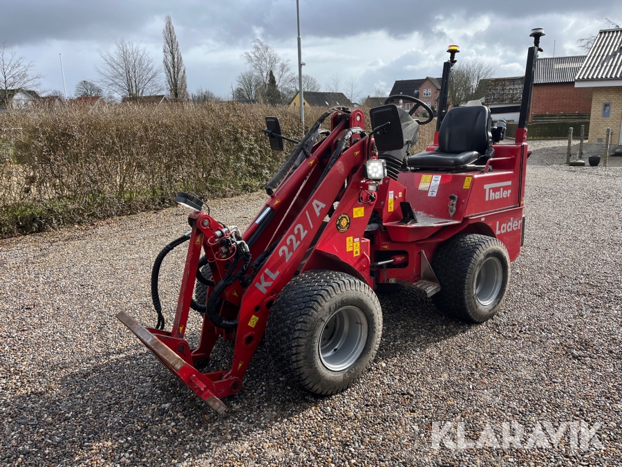 Minilæsser Thaler KL 222/A med redskaber og ekstra hjul