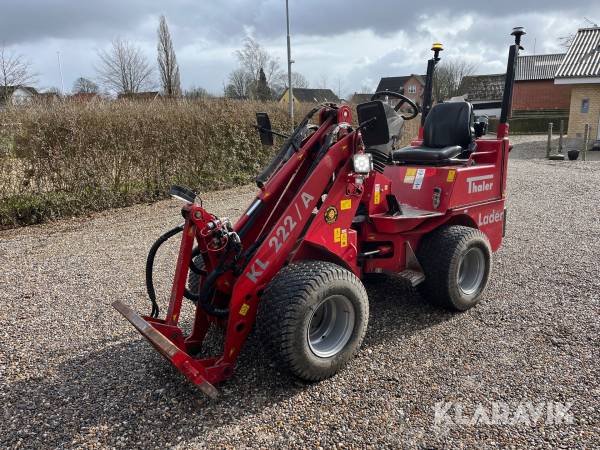 Minilæsser Thaler KL 222/A med redskaber og ekstra hjul