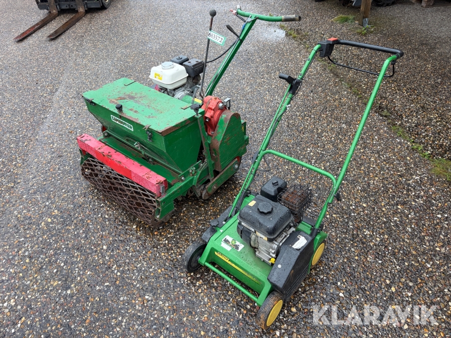 Såmaskine og Vertikalskærer Sembdner og John Deere RS80N og D-38-R