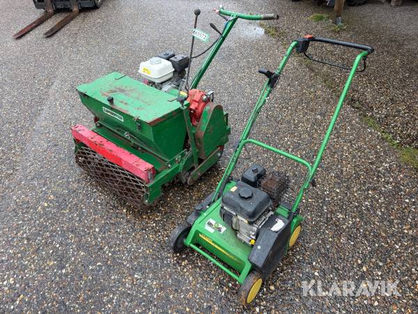 Såmaskine og Vertikalskærer Sembdner og John Deere RS80N og D-38-R