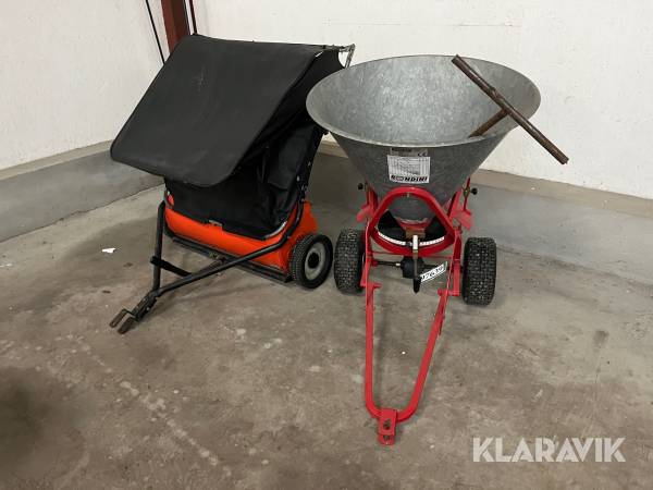 Græsopsamler og gødningsspreder Husqvarna og Rondini