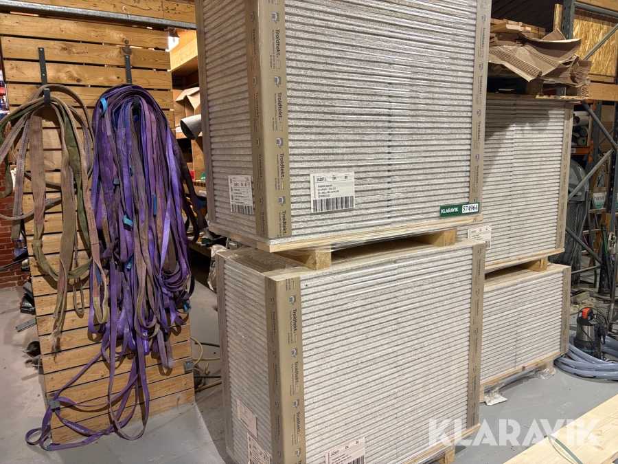 Akustik plader Troldtekt Lyd ultrafin - hvid - glat - 368 styks