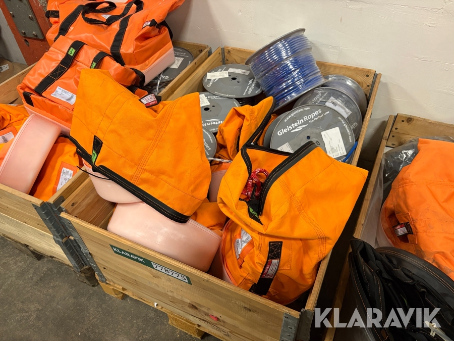 Offshore tasker og sejlgarn EMG 3579 - 6 tasker / 6 ruller / 1 palle
