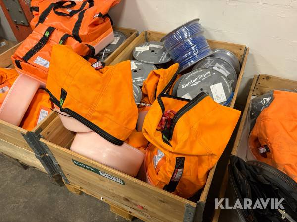 Offshore tasker og sejlgarn EMG 3579 - 6 tasker / 6 ruller / 1 palle