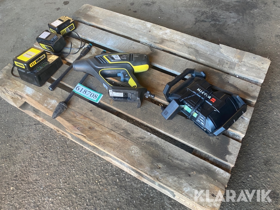 Højtryksrenser og arbejdsradio Kärcher & Würth batteridrevet 