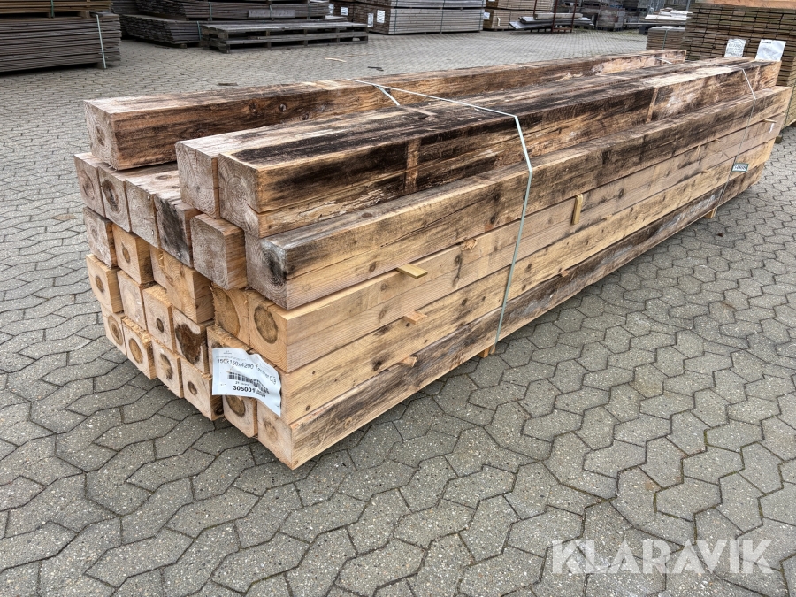 Dansk tømmer - 150x150x4200 mm - 27 styk