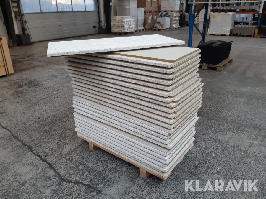 Hvid Træbetonplader med isolering 17m2