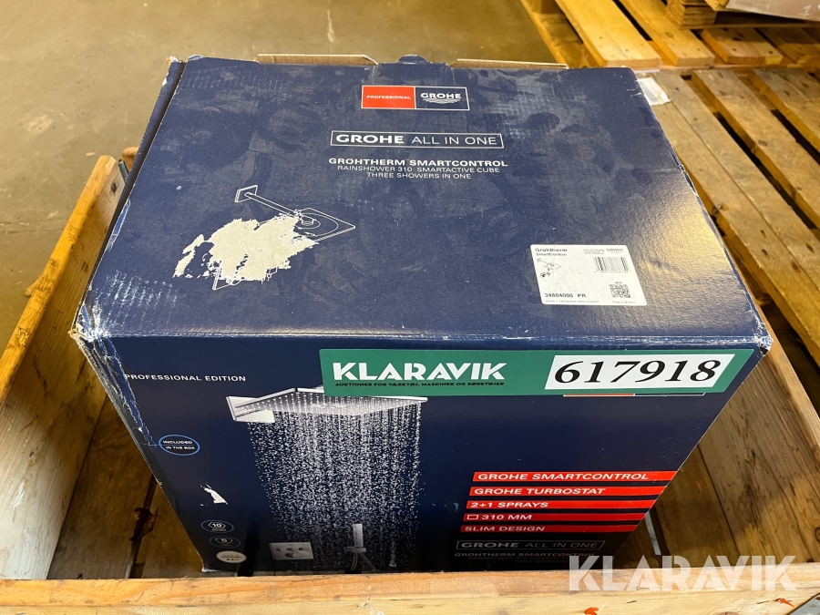 Bruseamatur + brusehoved Grohe Rainshower 310 smartactive Cube