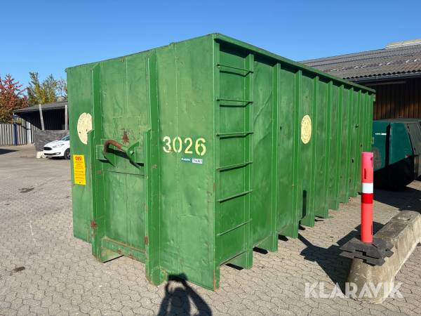 Åben container 30 m3