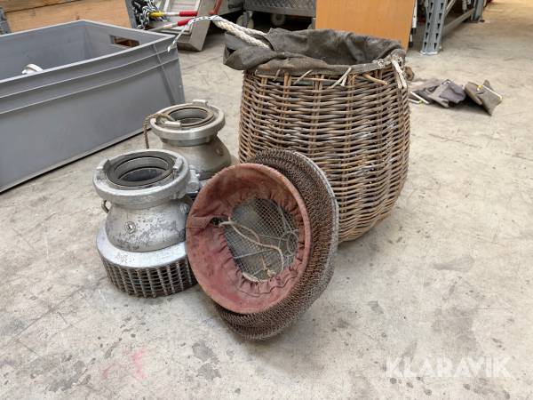 Lot med sugehoved, sugekurv og sugesi