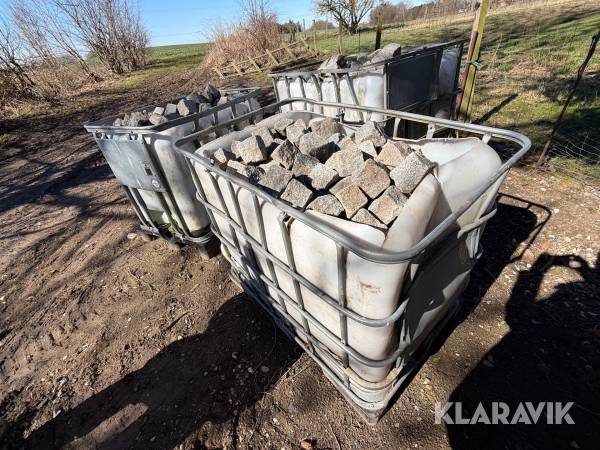 Palletank med chaussésten 3 styk