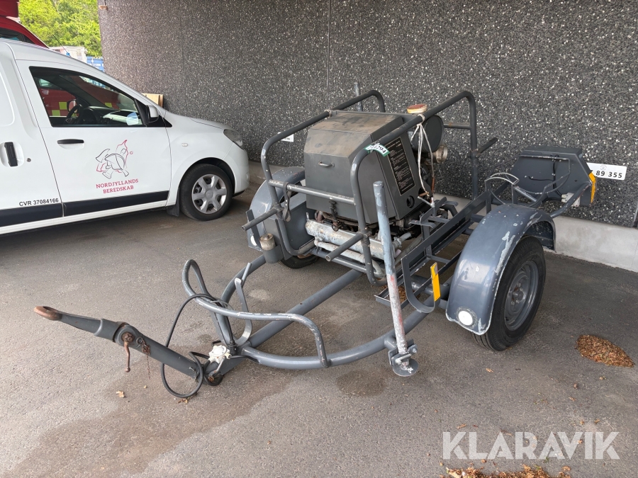 Vandforsyningsenhed / brandpumpe på trailer Svanehøj CF100 1200 bobbel motor