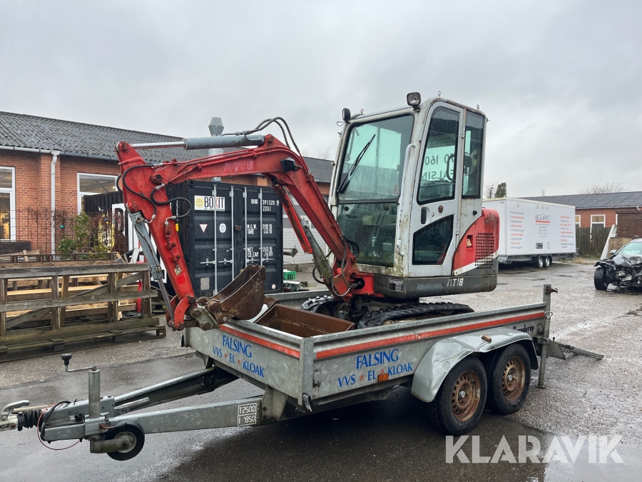 Gravemaskine med trailer Jiangxi NT18 + Trailer