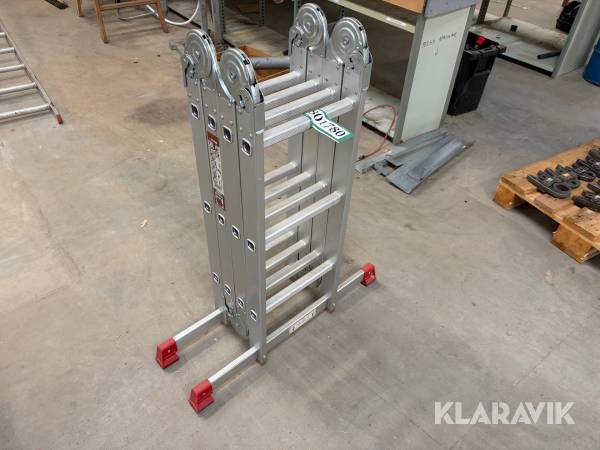 Udfoldningsstige med platform 1 styk