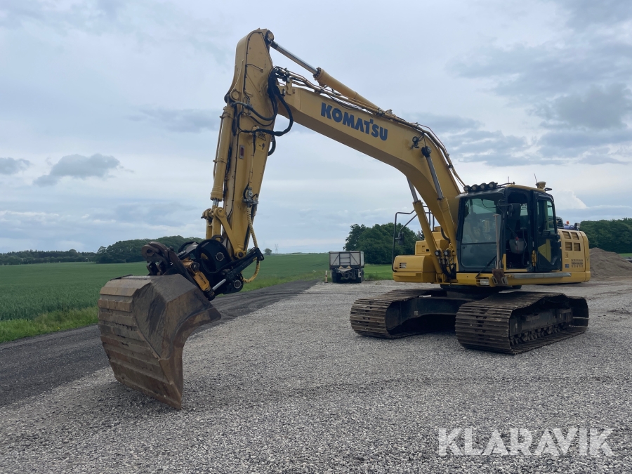 Gravemaskine Komatsu PC210LC med rotortilt og 3D Trimble GPS 