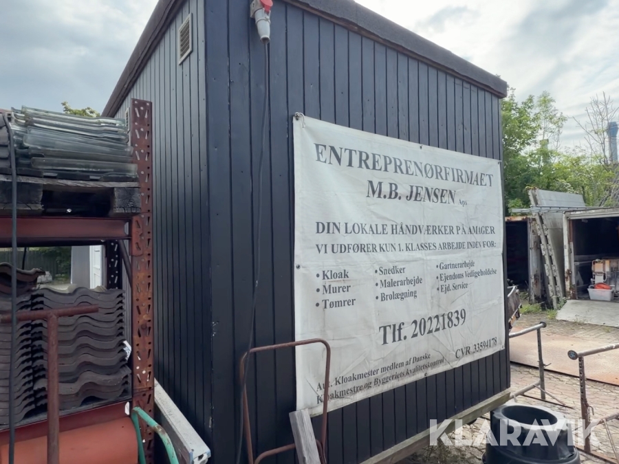 Skurvogn / mandskabsvogn 17,5 m² med toilet og bad