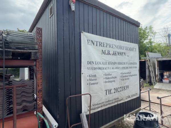 Skurvogn / mandskabsvogn 17,5 m² med toilet og bad