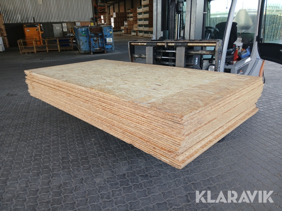 OSB plader 18mm med fer/not 18 styk