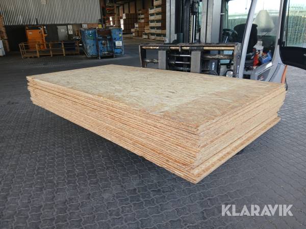 OSB plader 18mm med fer/not 18 styk