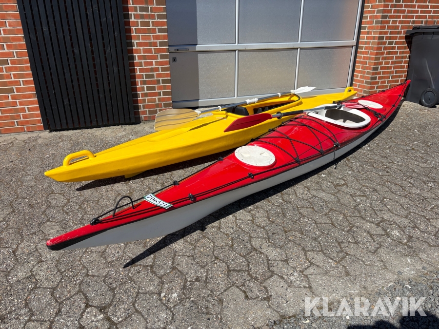 Kajakker plast og glasfiber - 2 styk