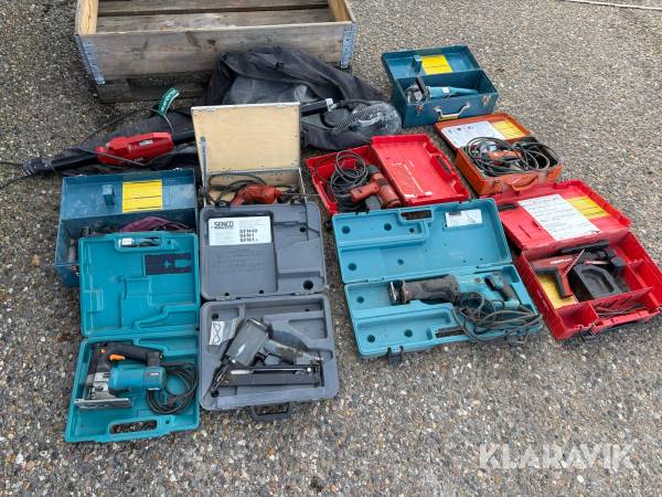 Lot - betonslibere, multicutter, girafsliber, møtrikspænder og øvrigt
