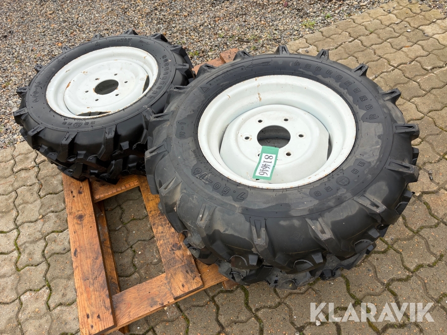 Kompakttraktor dæk 2 styk 6.00-16 og 2 styk 7,5-16