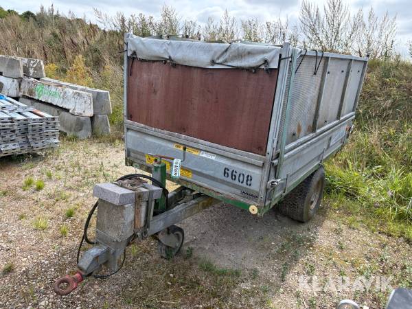 Sugeanlæg K-Vagnen 1600 HT3 på 1-akslet vogn