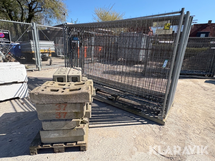 Byggepladshegn 21 styk og fødder 32 styk 