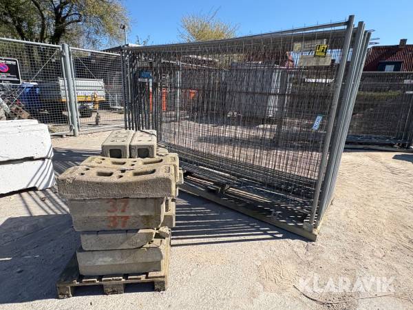 Byggepladshegn 21 styk og fødder 32 styk 