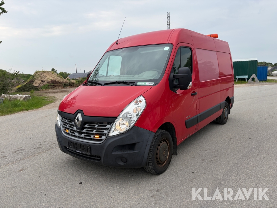 Varebil Renault Master med reoler og arbejdsbord