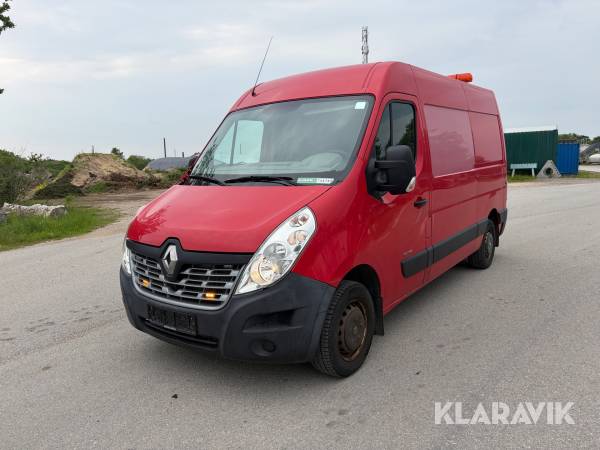Varebil Renault Master med reoler og arbejdsbord