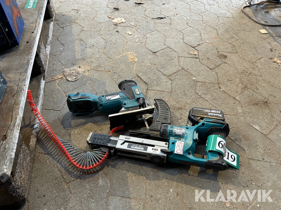 Stiksav & skruemaskine Makita Djv181 & dfr550