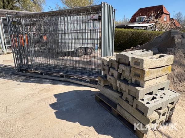 Byggepladshegn 18 styk og fødder 30 styk 