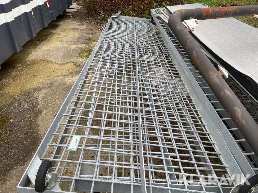 Gitterramme med hjul 7 stk