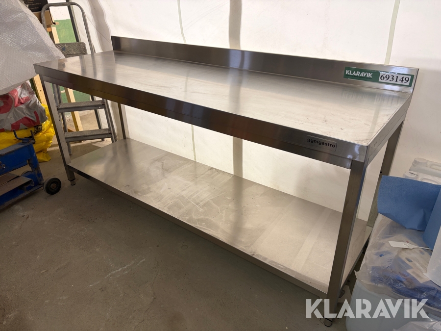 Arbejdsbord GGM Gastro rustfrit stål