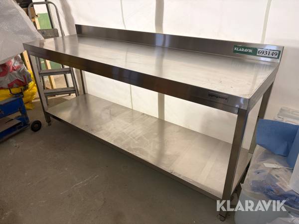 Arbejdsbord GGM Gastro rustfrit stål