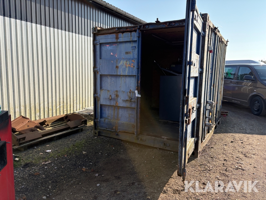 Container med pillefyr Vøllund Pellux 200E