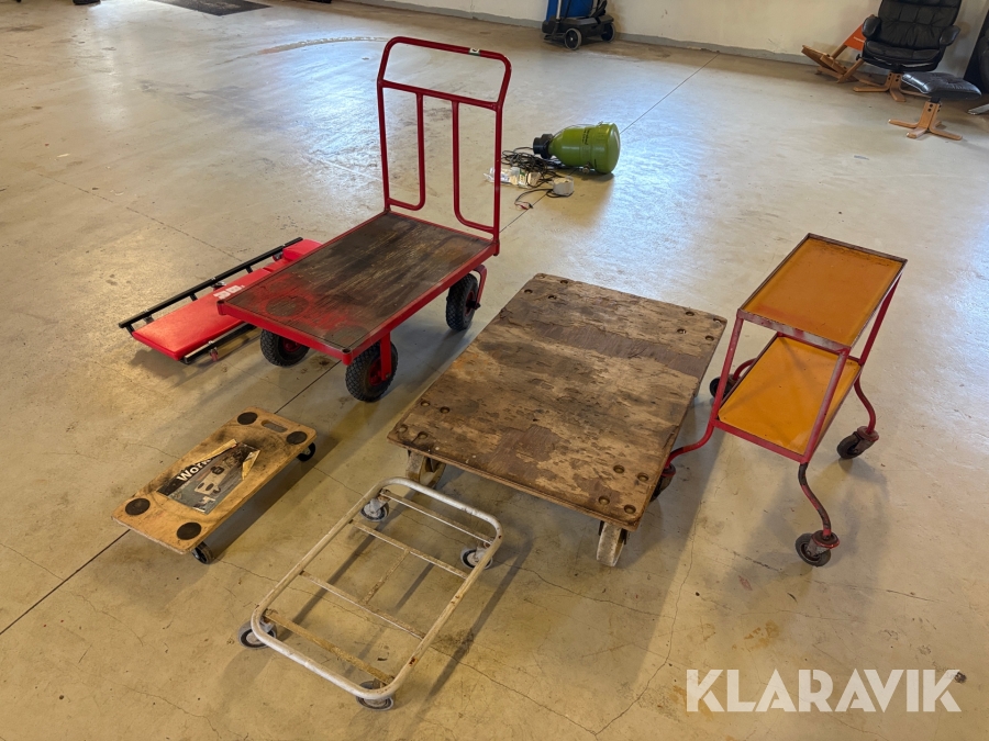 Blandet vogne på hjul - 6 styk