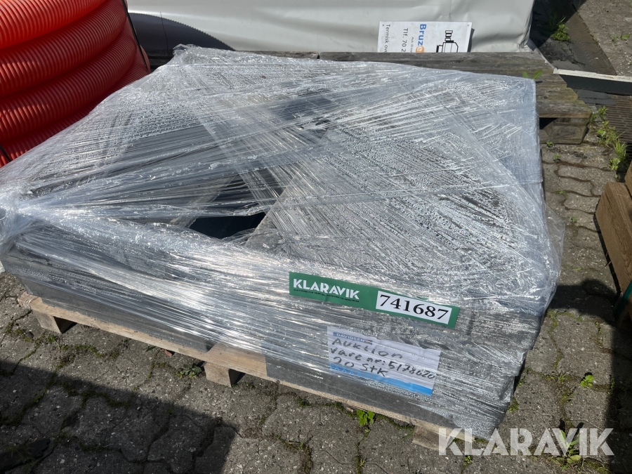 Belægnings fliser Beton Mørk 50x50x8 20 styk