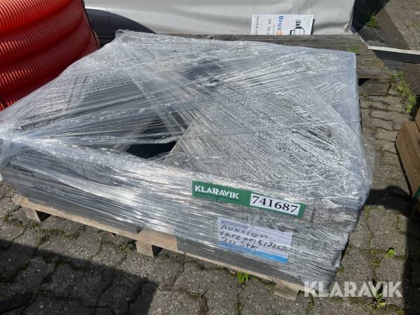 Belægnings fliser Beton Mørk 50x50x8 20 styk