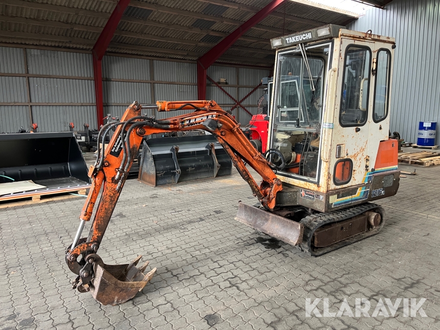 Gravemaskine Takeuchi TB15-A - 1,29T - med skovle og hammer