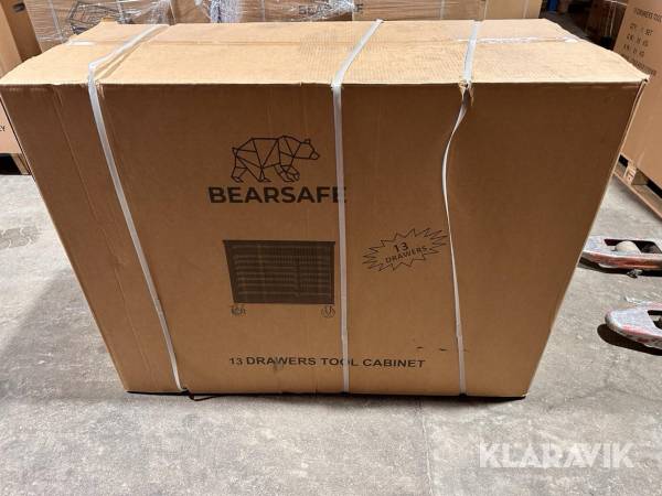 Værkstedsvogn Bearsafe 13 skuffer