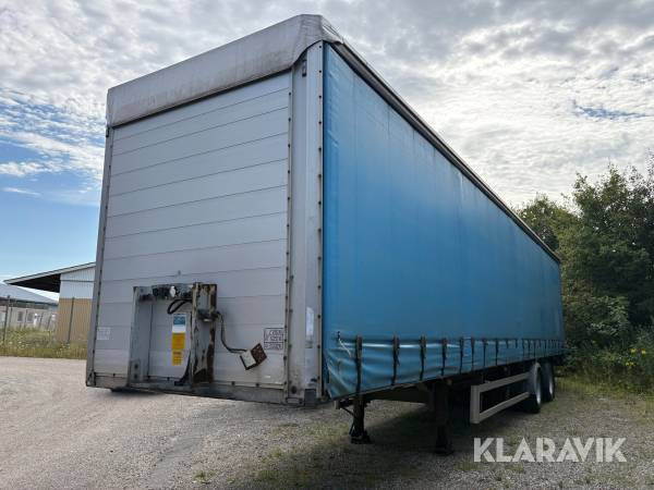 Gardinsættevogn Tracon Centre Axle Trailer