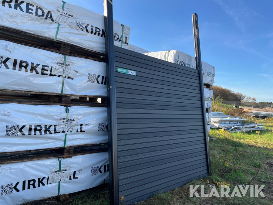 Komposit hegn Kirkedal Grå/sort 10 fag