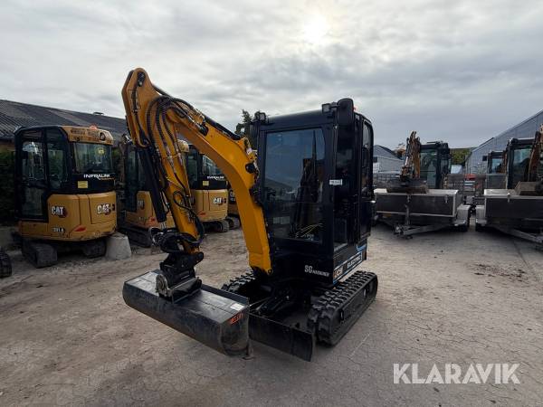 Gravemaskine JCB 19C-1E elektrisk med 120 cm planerskovl