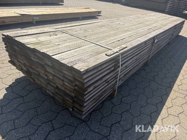 Brædder trykimprægneret - 19x100x4800mm - 130 styks