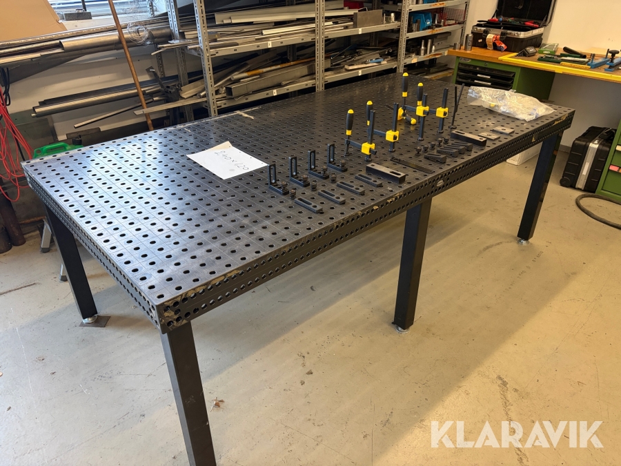 Svejse- og spændebord Siegmund System 28 Professional 750, 2400 x 1200 mm, med spændetilbehør