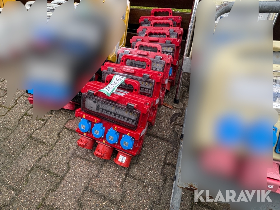 Byggestrømtavler 6 styk